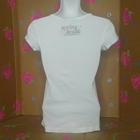 Victorias Secret Spring Break 2008 White T Shirt L - Picture 4 of 8